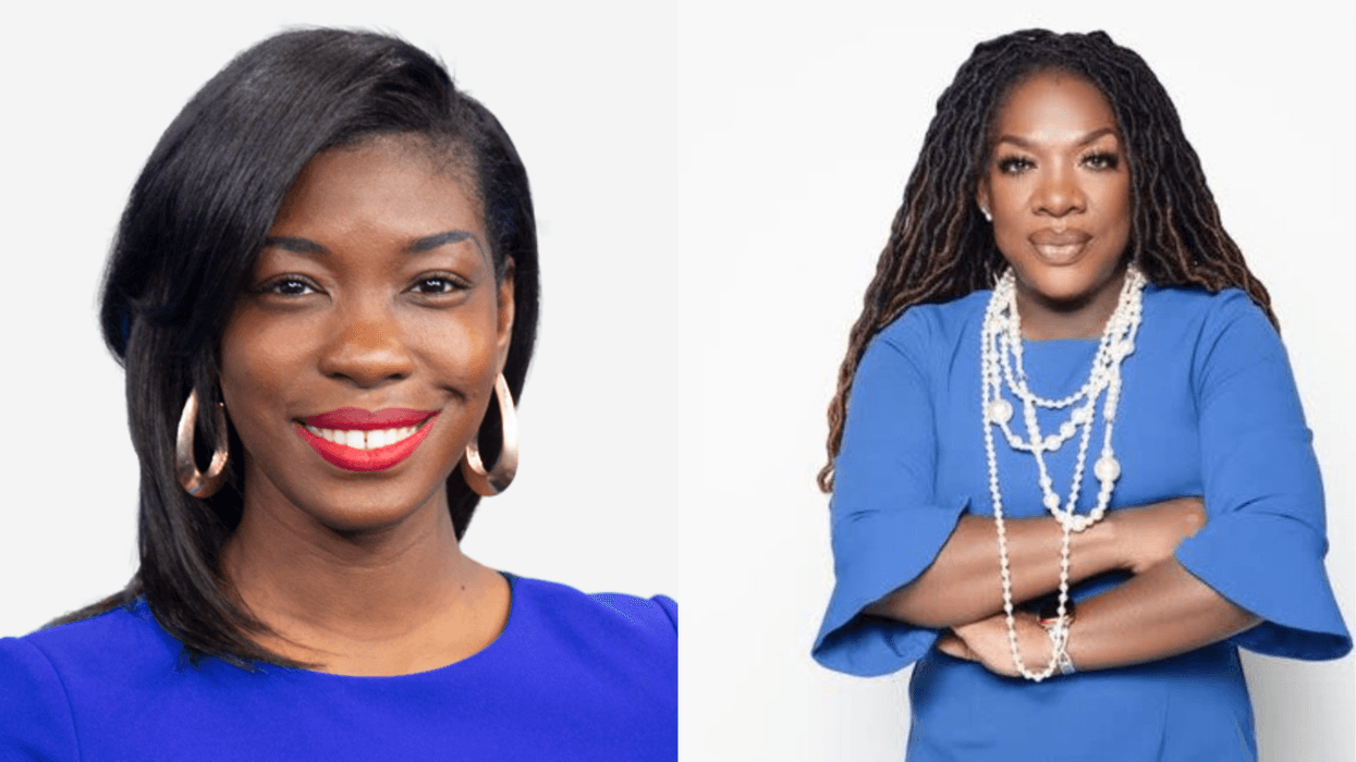 (L To R) "American Politician" janelle King "The WAOK Morning Show" Host Dr. Dee-Dawkins Haigler