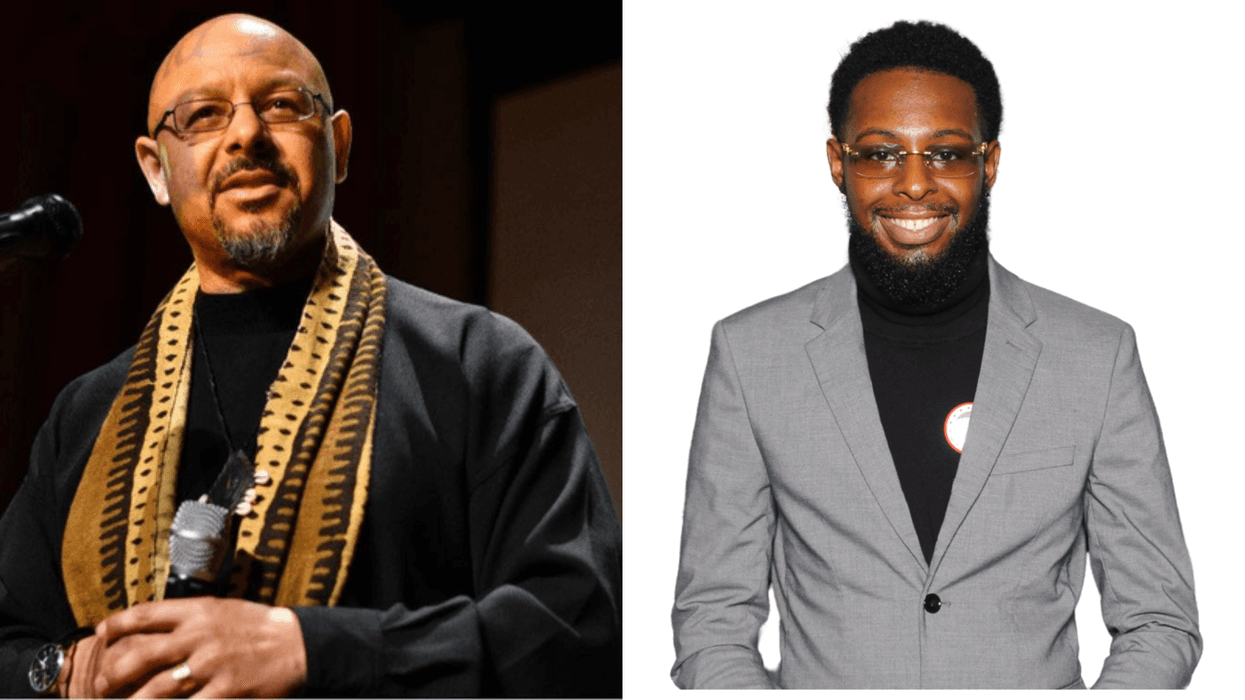 (L To R) "Assistant Professor of Educational Leadership at Clark Atlanta University" Dr. Akua, "The WAOK Morning Show" Producer Christopher Smith