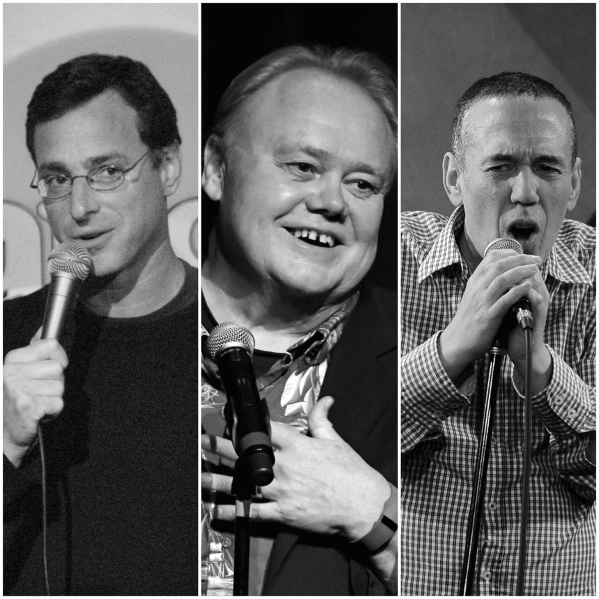 (L to R) Bob Saget, Louie Anderson and Gilbert Gottfried