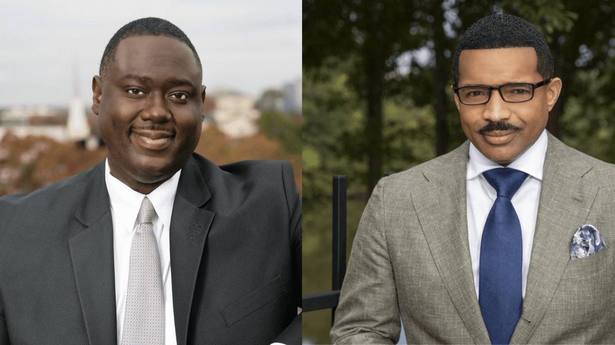 (L To R) "Founder and President of the Hicks Evaluation Group" Fred Hicks "The Rashad Richey Morning Show" Host Dr. Rashad Richey