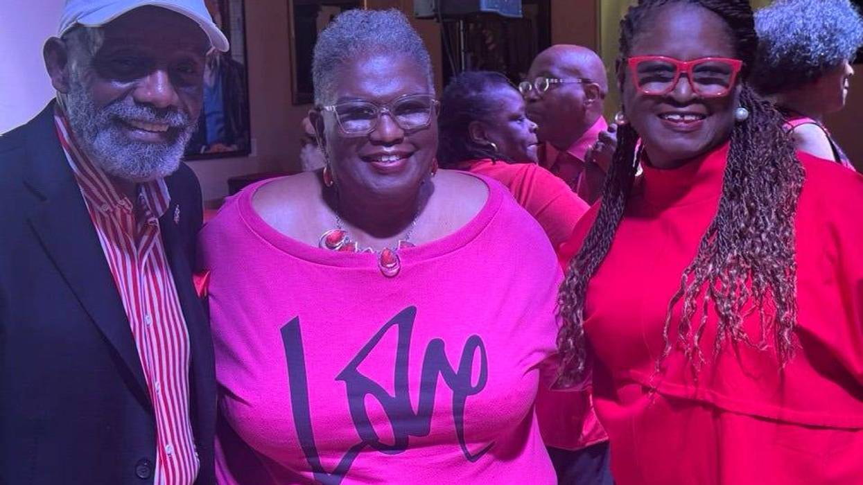 (L TO R) "Let's Talk About It With The Turners Co-Host" Robert Turner "News & Talk WAOK Branch Manager" Joyce Littel "Let's Talk About It With The Turners Co-Host" Vickie Turner