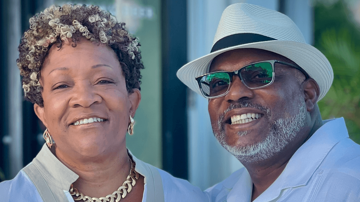 (L To R) "Parents to Matthew, Phillip and his wife Rebekah and grandparents to Malachi and Amina" Joy and Mike Watkins