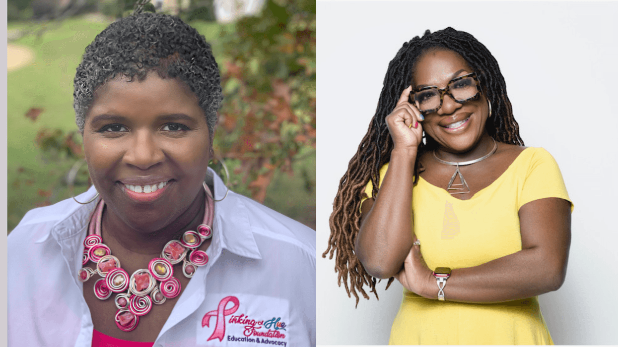 (L To R) "president of the New Rock Chapter of Top Ladies of Distinction" Dr. Charnita West Jenkins "Wake Up With Dee" Host Dr. Dee Dawkins-Haigler