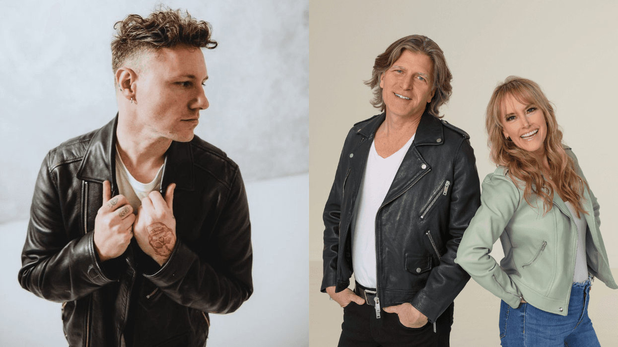 (L TO R) "Scottish singer-songwriter" Callum Beattie "Kevin & Taylor Feel Good Morning Show" Host Kevin & Taylor