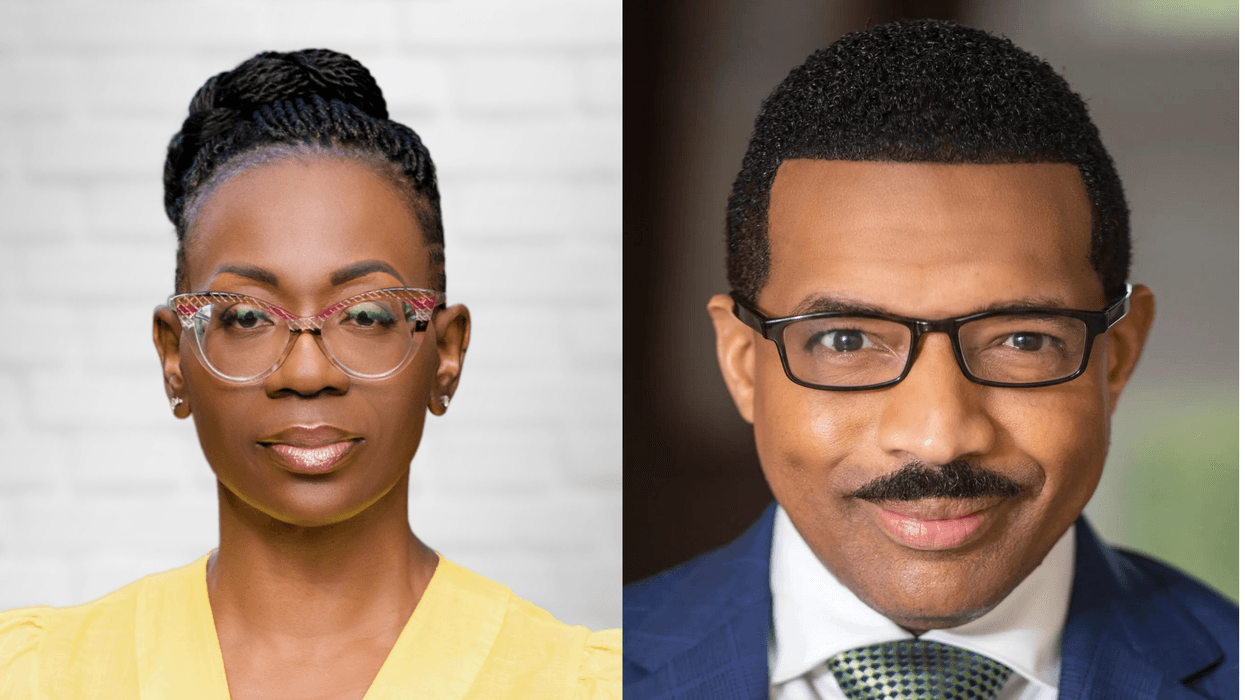 (L TO R) "Senator" Nina Turner "The Rashad Richey Morning Show" Host Dr. Rashad Richey