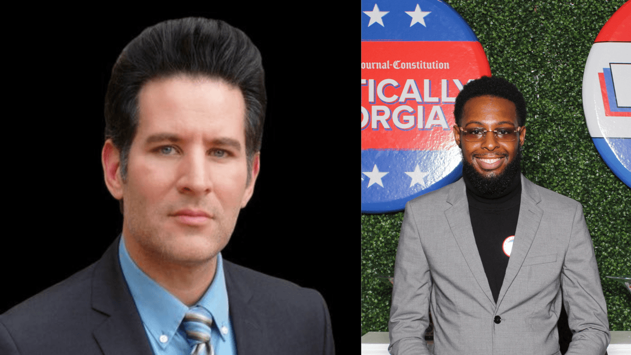 (L To R) "veteran journalist and senior news leader at The Atlanta Journal-Constitution" Alex Sanz "Executive Producer & Guest Host of Let's Talk About it" Chris Smith