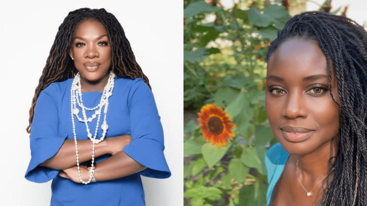 (L TO R) "Wake Up With Dee Morning Show" Host Dr. Dee Dawkins Haigler "wellness expert and owner of Paradise Park" Savauna Sage