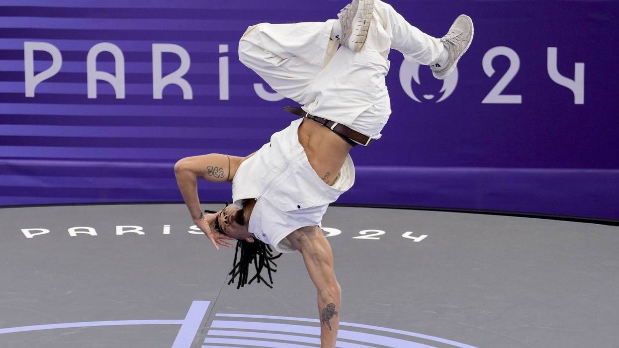 LAGAET competes in breaking during the Paris 2024 Olympic Summer Games at La Concorde.