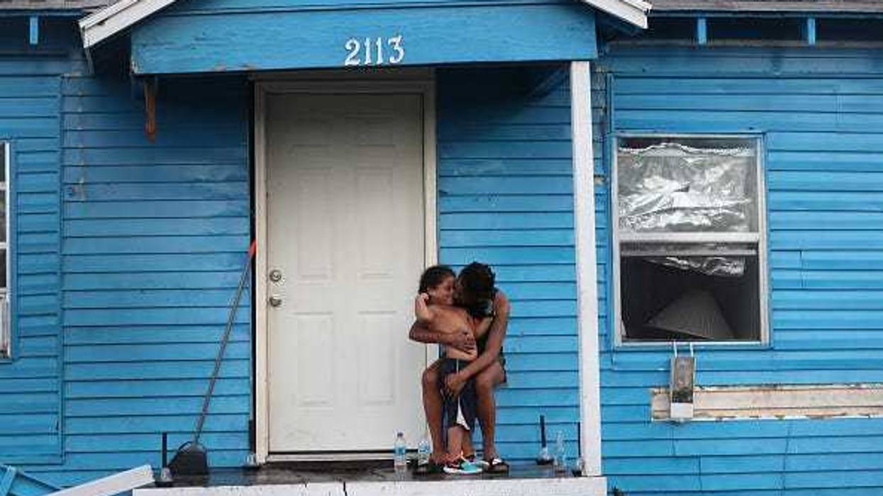 Lake Charles, Louisiana family after hurricane