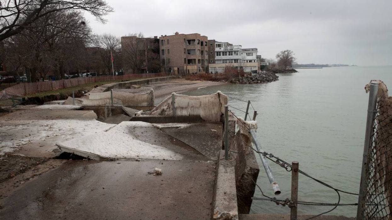 Lake Michigan High Water Levels Damage Chicago Lakefront
