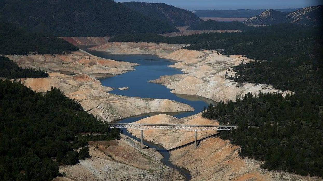 Lake Oroville in Butte County is at a near-record low.