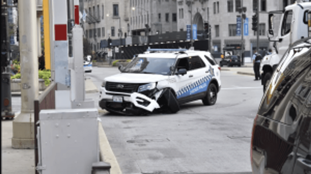 lamborghini cop car collision