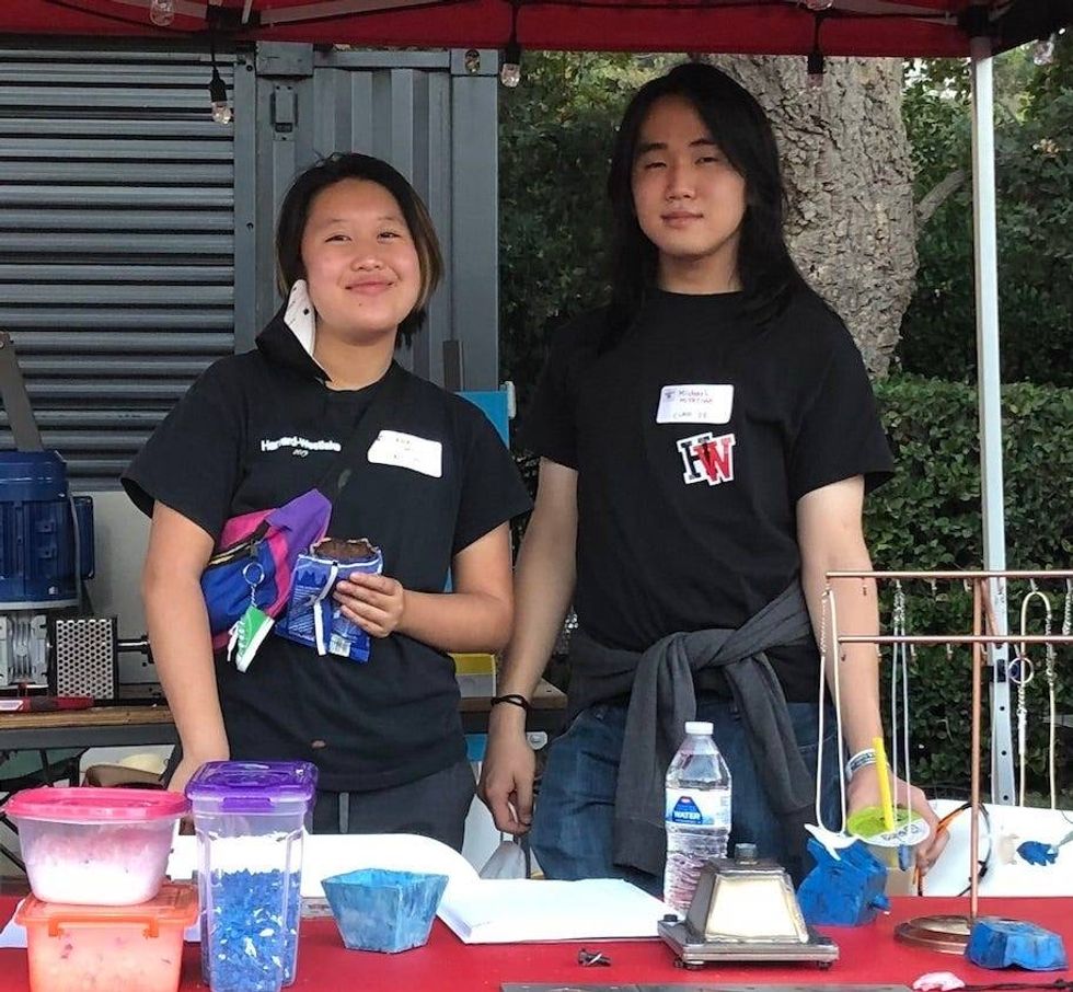 Lana and Michael with device