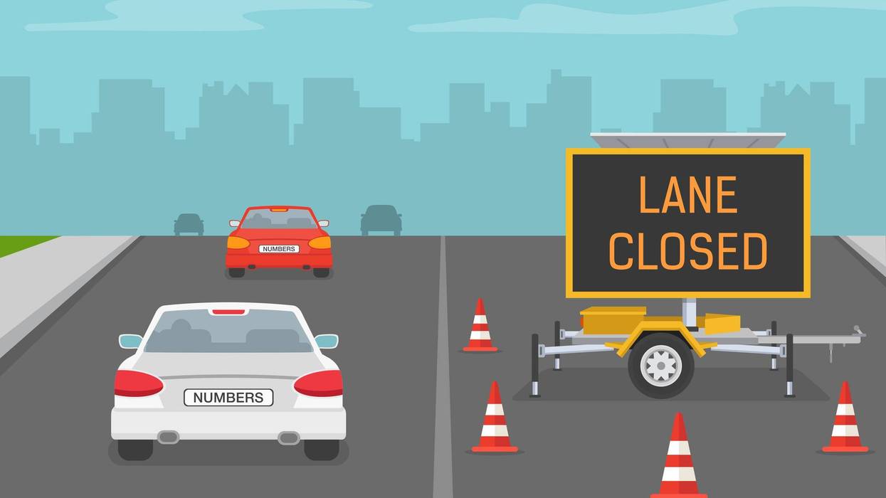 lane closed