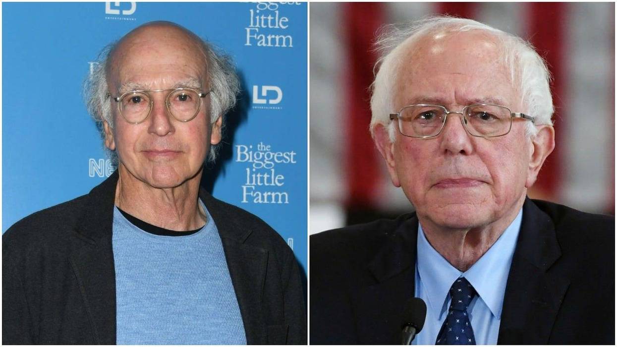 Larry David and Bernie Sanders