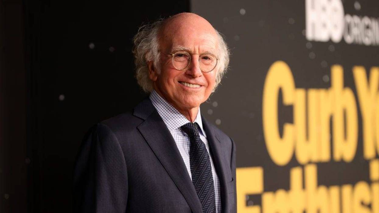 Larry David attends the premiere of HBO's "Curb Your Enthusiasm" at Paramount Pictures Studios on October 19, 2021 in Los Angeles, California.