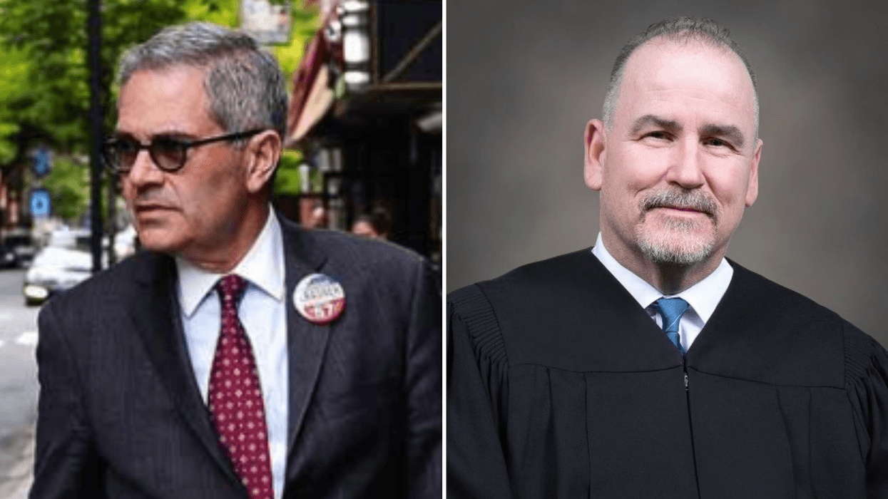 Larry Krasner (left) and Pat Dugan