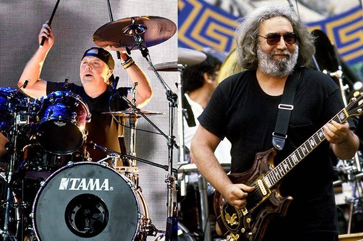 Lars Ulrich and Jerry Garcia