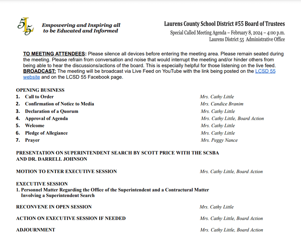 Laurens County School District 55