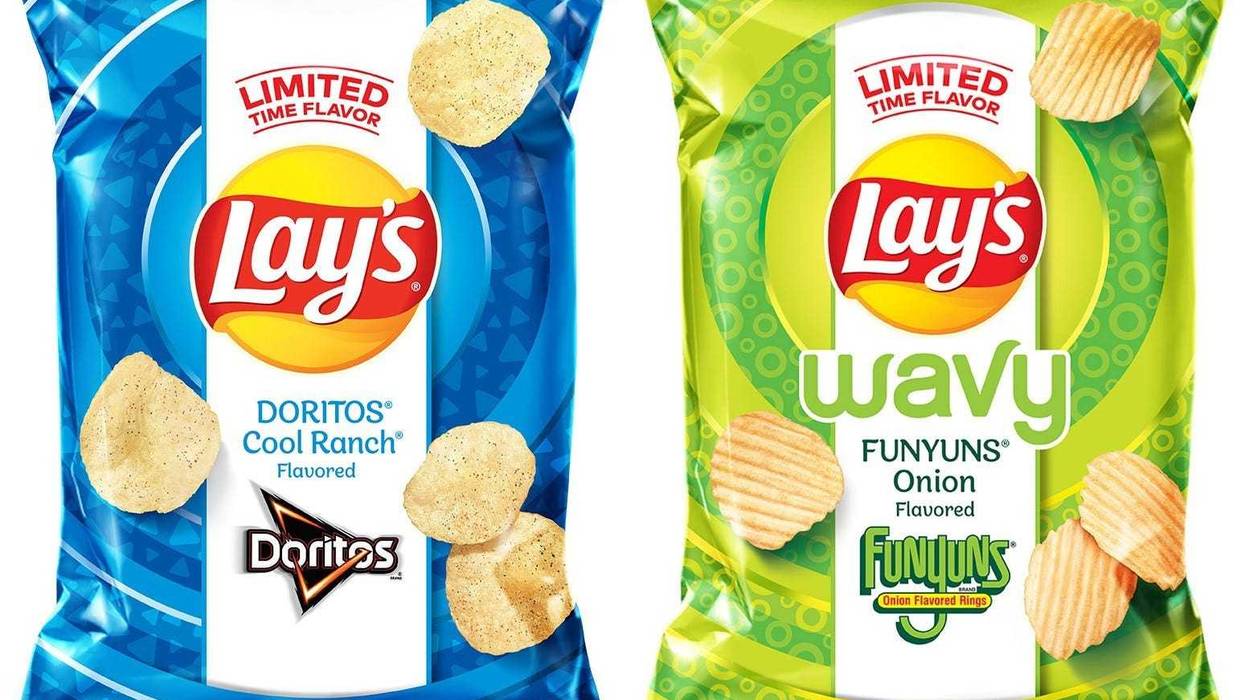 Lay's Dorito and Funyun flavored chips