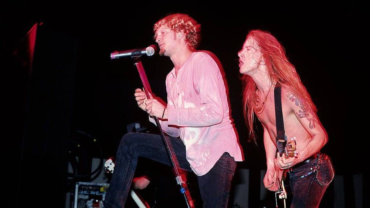 Layne Staley and Jerry Cantrell of Alice in Chains