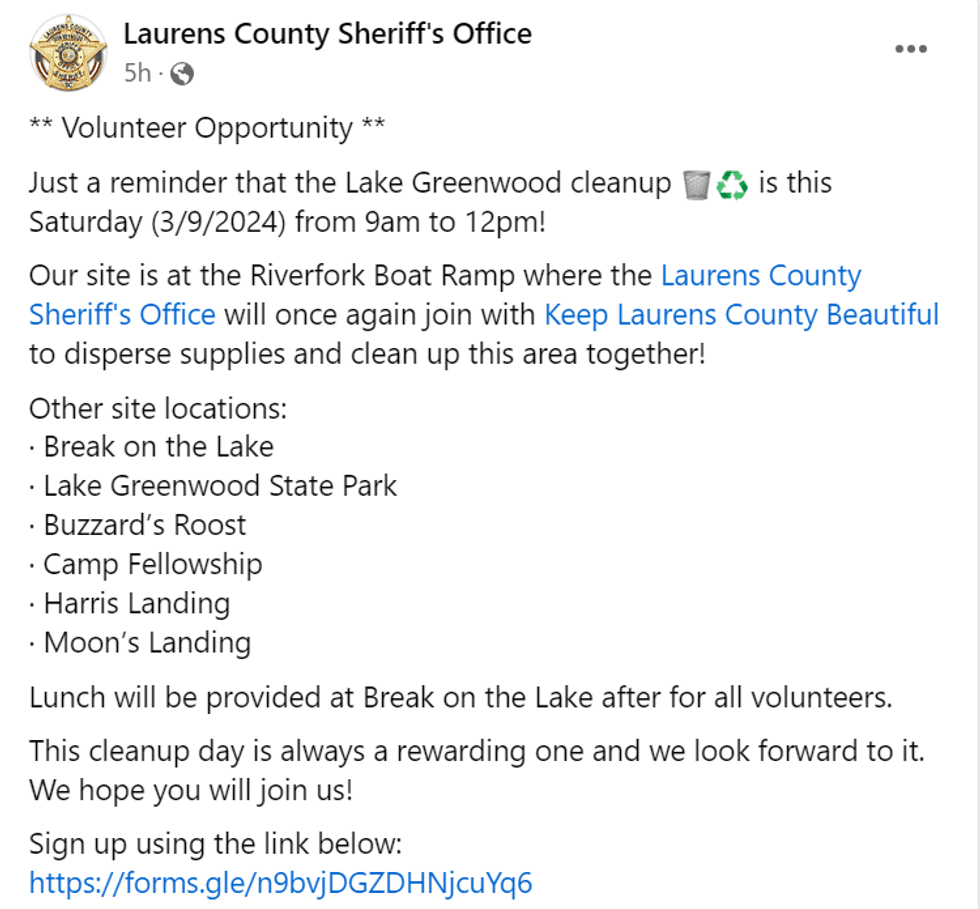 LCSO Facebook Page