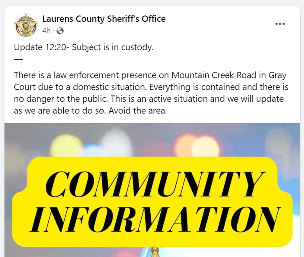 LCSO Facebook Page
