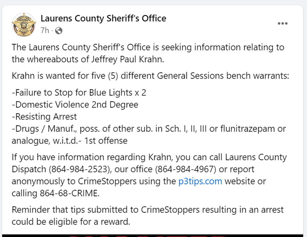 LCSO Facebook Page
