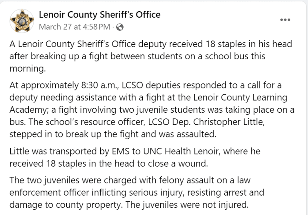 LCSO NC Facebook Page