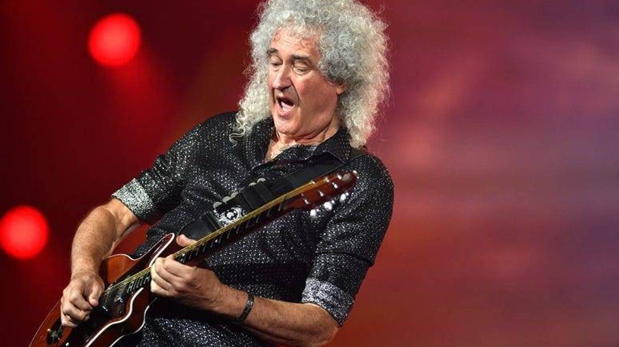 Lead guitarist Brian May of Queen