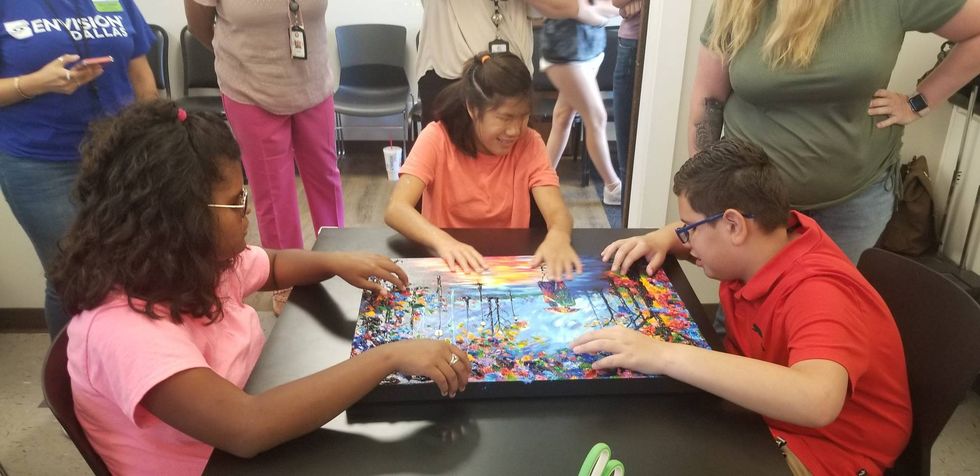 Learning from world renown blind artist John Bramblitt