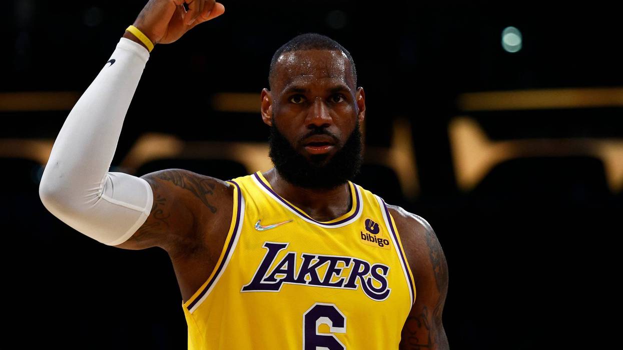 LeBron James #6 of the Los Angeles Lakers at Crypto.com Arena on March 01, 2022 in Los Angeles, California.