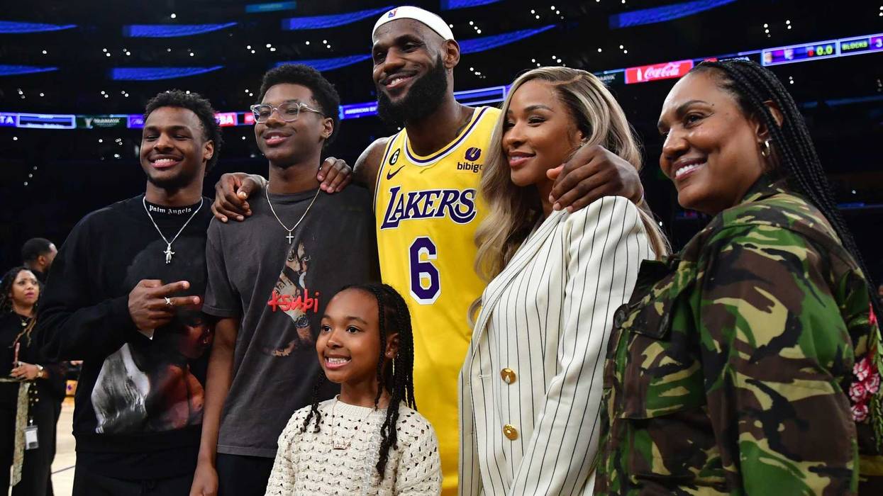 LeBron James and his family