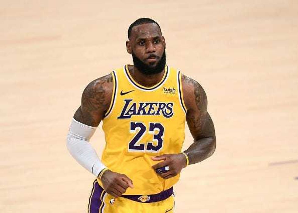 LeBron James with the Lakers.