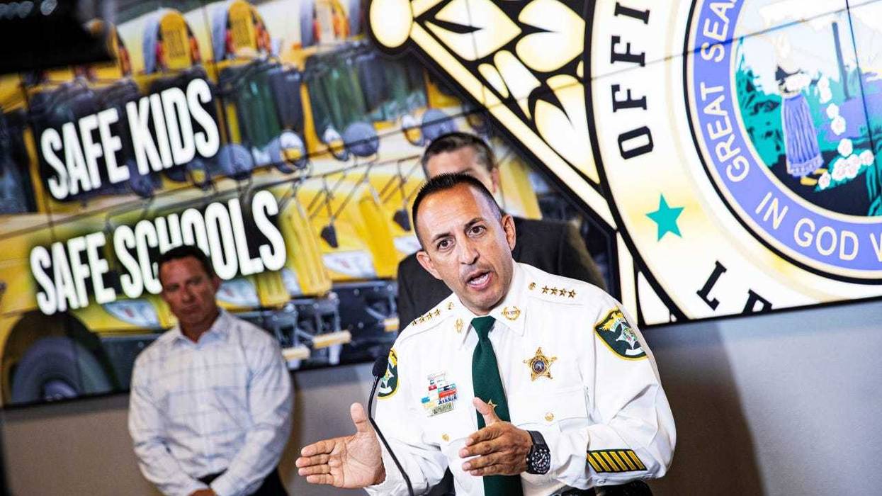 Lee County Sheriff Carmine Marceno holds a press conference on Wednesday, May 25, 2022. He spoke about the school shooting in Texas and pledged his commitment to keep Lee County students and staff safe.