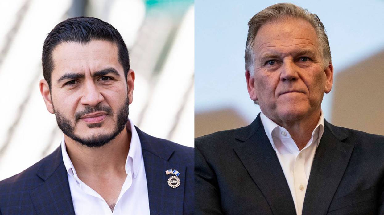 Left, El-Sayed; Right, Mike Rogers.