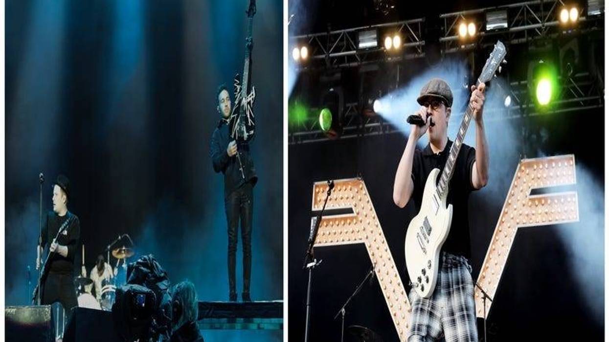 (Left) Fall Out Boy, Weezer (Right)