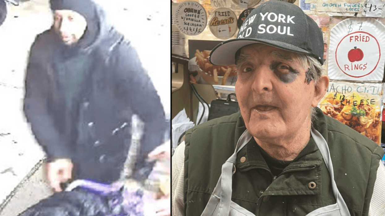 Left: The suspect in the attack. Right: Ray Alvarez, owner of Ray's Candy Store, who suffered a black eye.
