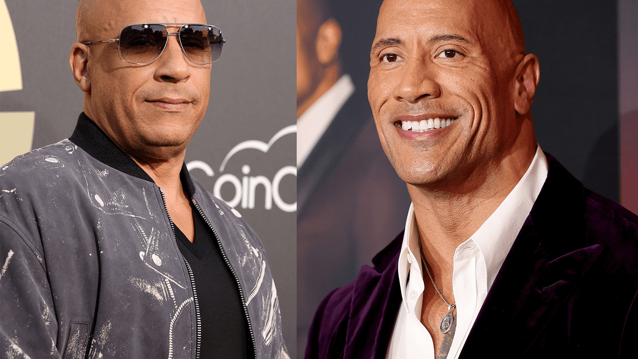 Left: Vin Diesel Right: Dwayne Johnson