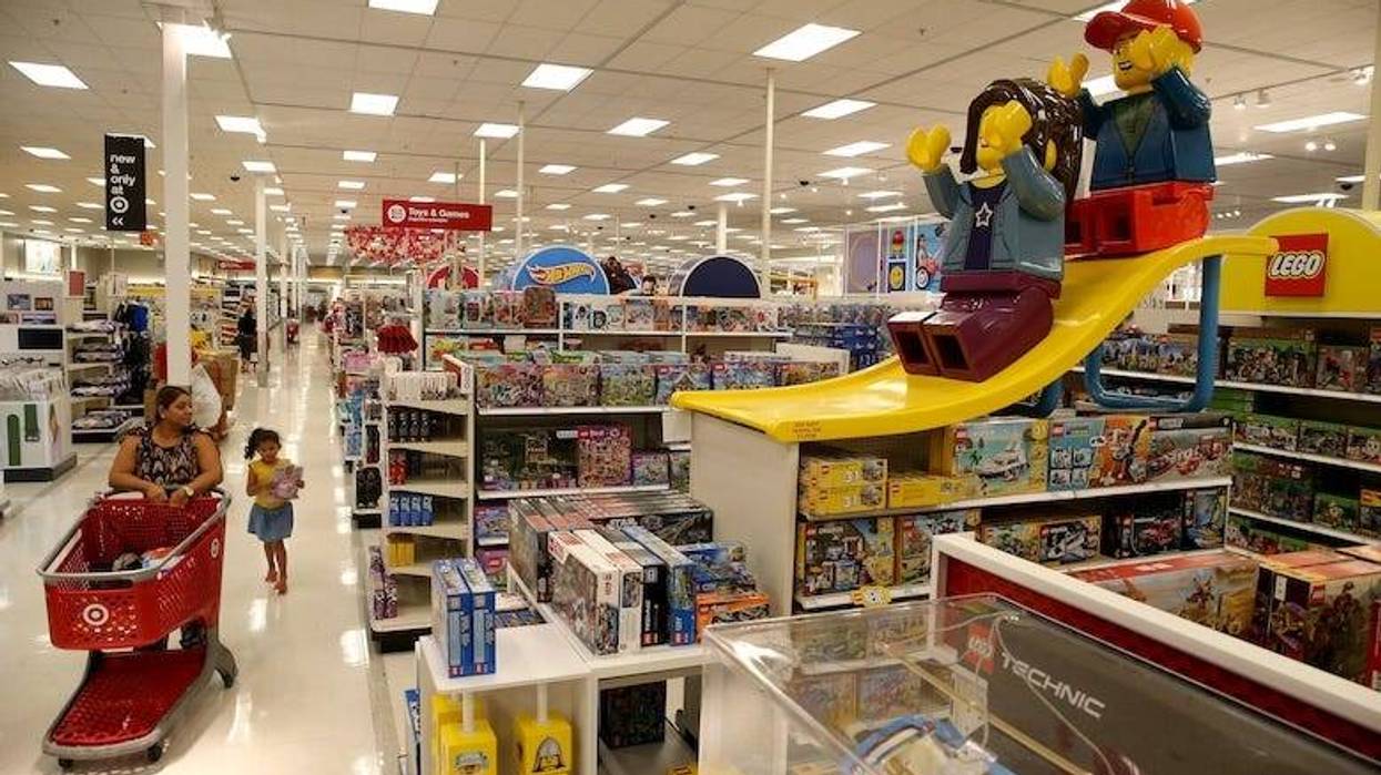 Lego aisle in a Target store