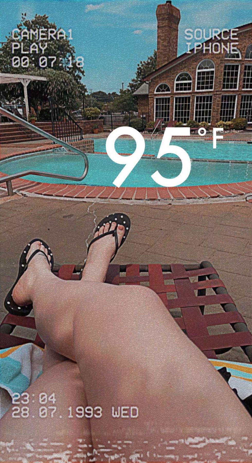 Legs by pool