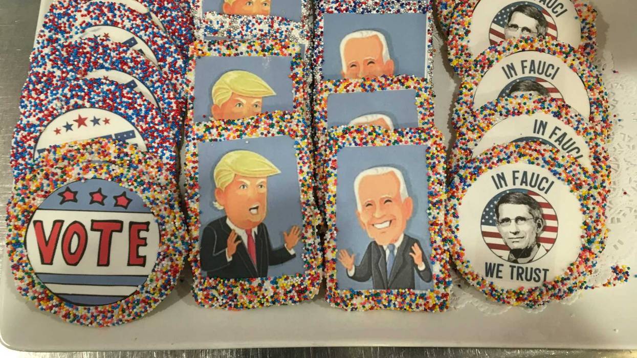 Less than a week before Election Day, and a north suburban bakery said their unscientific tally shows a neck and neck race for president.