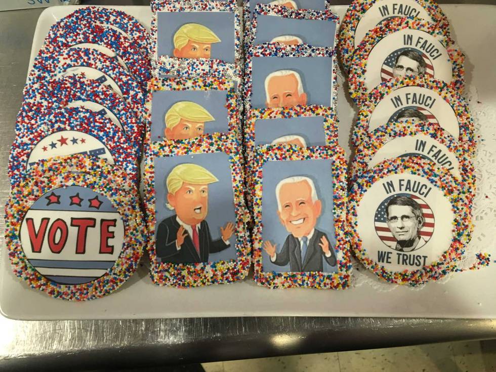 Less than a week before Election Day, and a north suburban bakery said their unscientific tally shows a neck and neck race for president.