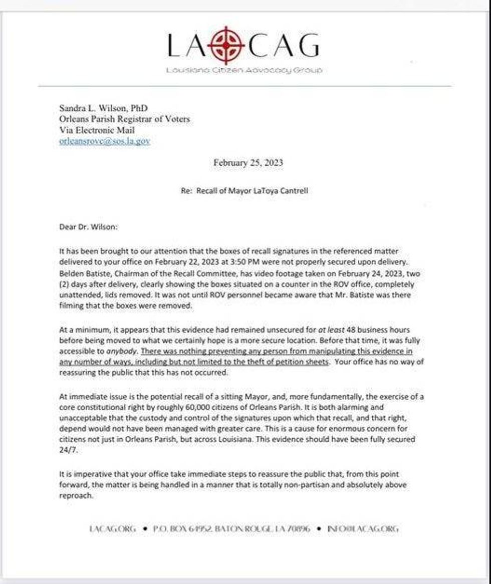 Letter Page 1