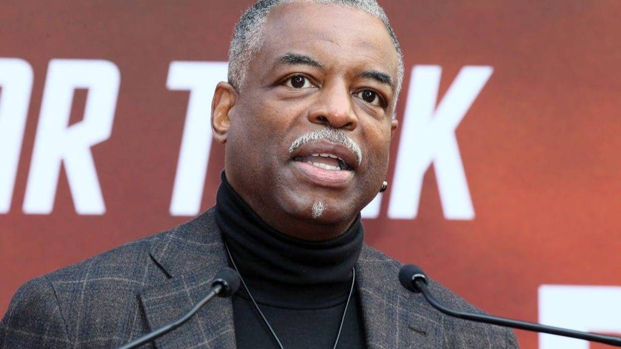 LeVar Burton attends Sir Patrick Stewart placing his handprints and footprints In cement at TCL Chinese Theatre IMAX on January 13, 2020 in Hollywood, California