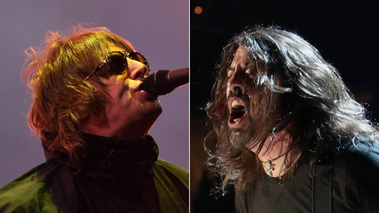 Liam Gallagher and Dave Grohl