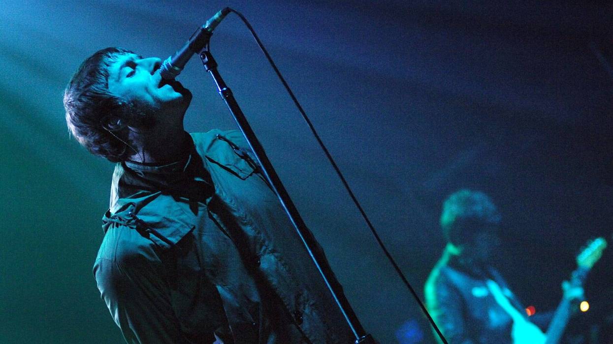 Liam Gallagher and Noel Gallagher of Oasis