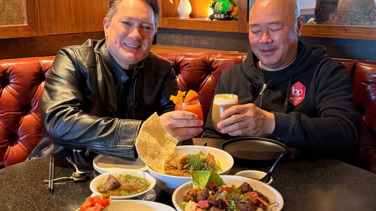 Liam Mayclem with Executive Chef Rob Lam