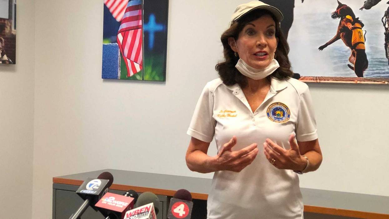 Lieutenant Governor Kathy Hochul address reporters about phase four of reopening. June 23, 2020 (WBEN Photo/Mike Baggerman)