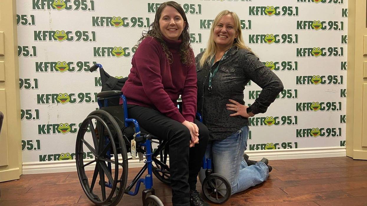 Life First Training Center's Katy Harney with K-Frog's Pepper